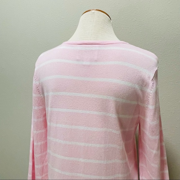 SAIL TO SABLE STRIPE KNIT DRESS PINK WHITE COASTAL SUMMER RESORT PREPPY PASTEL - Picture 3 of 11